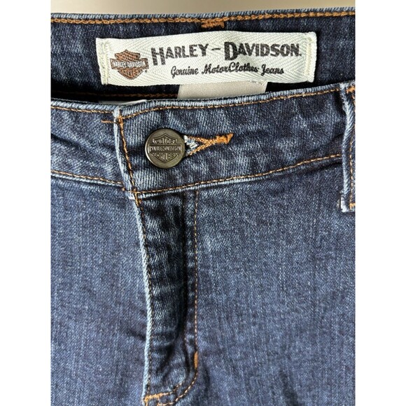 Harley Davidson Jeans Womens 10 Blue Straight Denim Motorcycle Biker regular - Picture 6 of 16